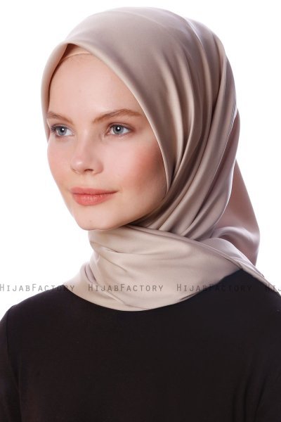 Eylul - Hijab Rayon Carré Taupe