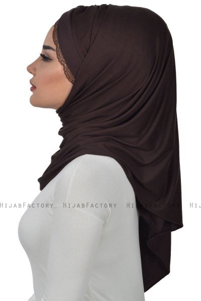 Filippa - Hijab Coton Pratique Marron - Ayse Turban