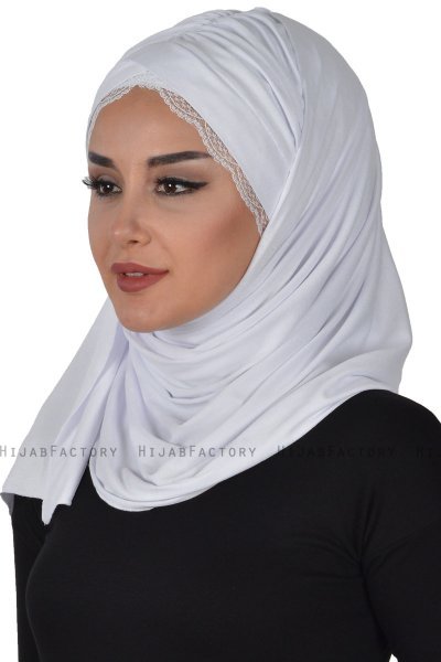 Filippa - Hijab Coton Pratique Blanc - Ayse Turban