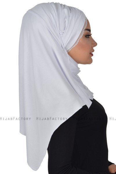 Filippa - Hijab Coton Pratique Blanc - Ayse Turban