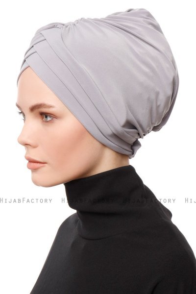Gamze - Turban Gris Clair