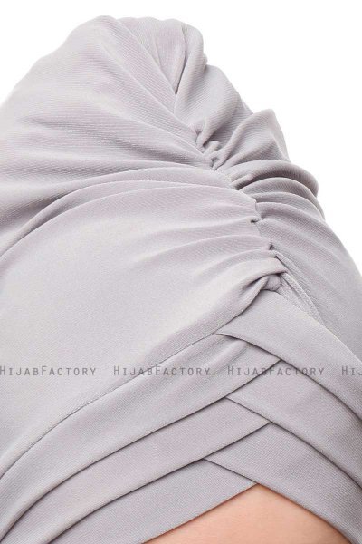 Gamze - Turban Gris Clair