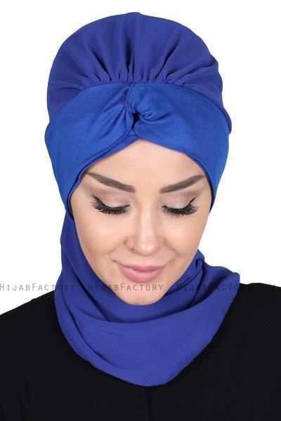 Gill - Hijab Pratique Bleu & Bleu