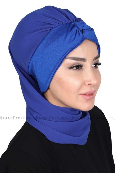 Gill - Hijab Pratique Bleu & Bleu