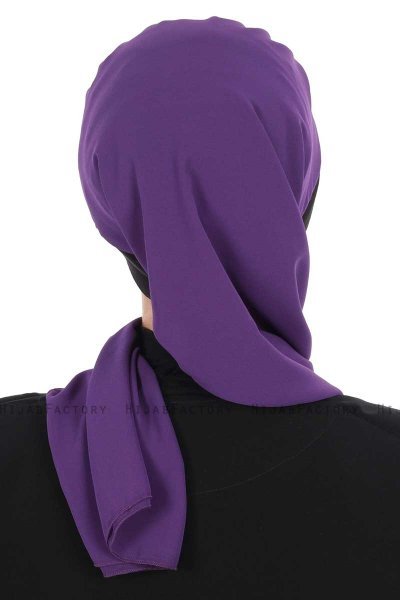Gill - Hijab Pratique Violet & Noir