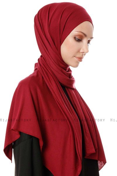 Hande - Hijab En Coton Bordeaux - Gülsoy