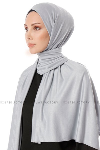 Hande - Hijab En Coton Gris - Gülsoy