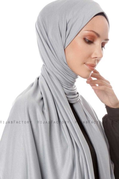 Hande - Hijab En Coton Gris - Gülsoy