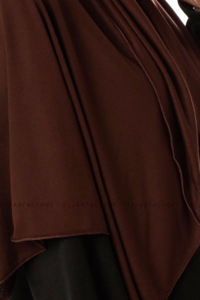 Hande - Hijab En Coton Marron Foncé - Gülsoy