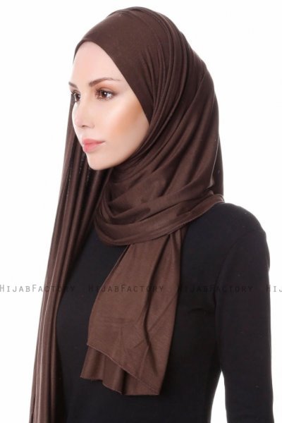 Hanfendy Brun Praktisk One Piece Hijab Sjal 201708b