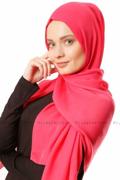Hazal - Hijab Crepe Fuchsia - Ecardin