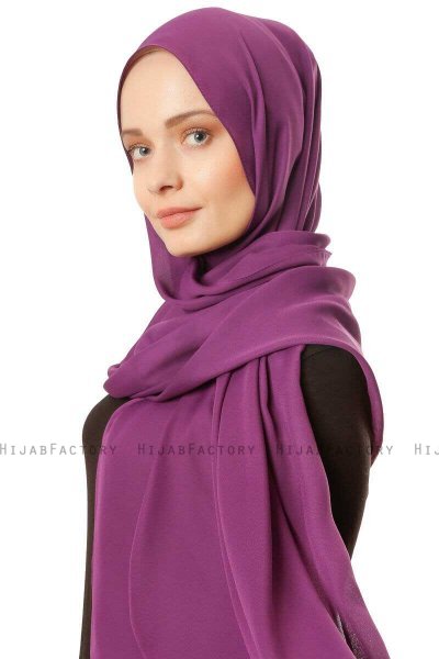 Hazal - Hijab Crepe Violet - Ecardin