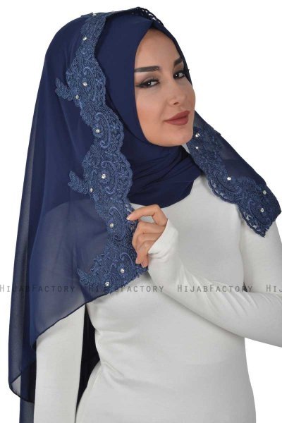 Helena - Hijab Pratique Bleu Marin - Ayse Turban