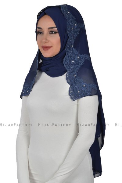 Helena - Hijab Pratique Bleu Marin - Ayse Turban