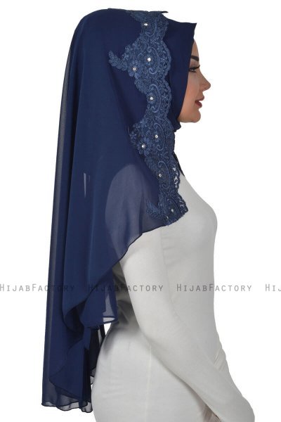 Helena - Hijab Pratique Bleu Marin - Ayse Turban