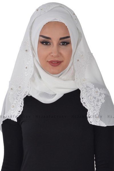 Helena - Hijab Pratique Blanc Cassé - Ayse Turban