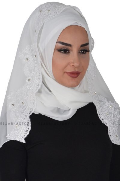Helena - Hijab Pratique Blanc Cassé - Ayse Turban