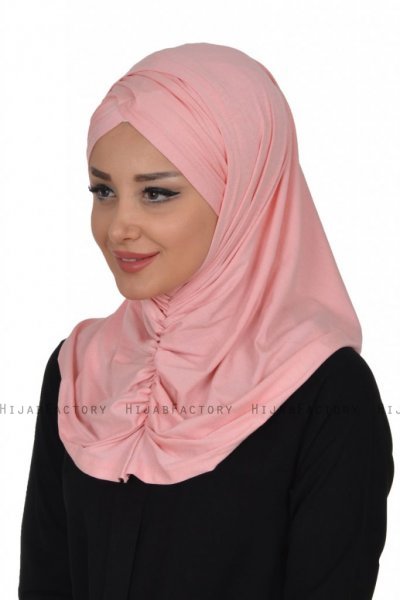 Hilda - Hijab En Coton Vieux Rose