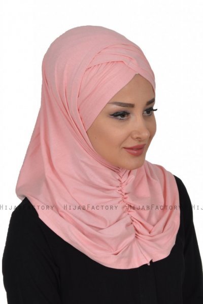 Hilda - Hijab En Coton Vieux Rose