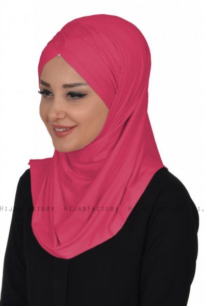Hilda - Hijab En Coton Fuchsia