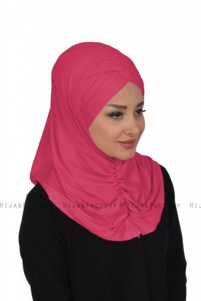 Hilda - Hijab En Coton Fuchsia