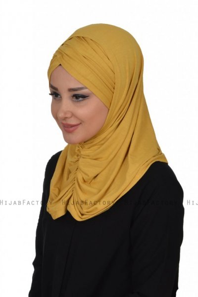 Hilda - Hijab En Coton Moutarde