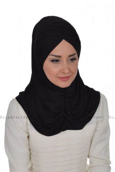 Hilda - Hijab En Coton Noir