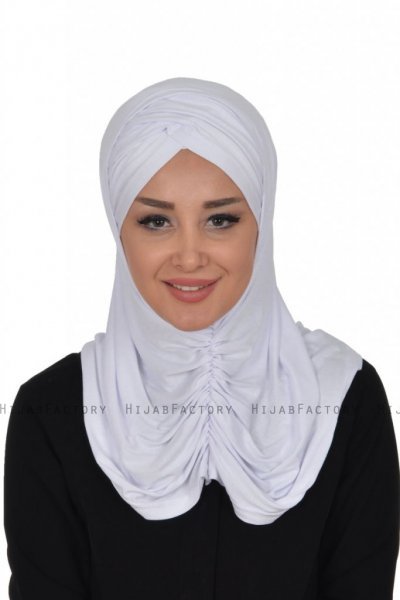 Hilda - Hijab En Coton Blanc