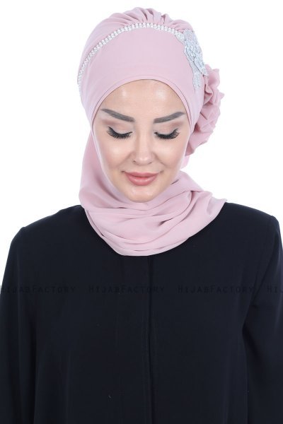 Hillevi - Turban Instant Chiffon Vieux Rose