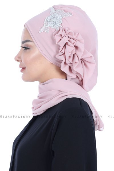 Hillevi - Turban Instant Chiffon Vieux Rose