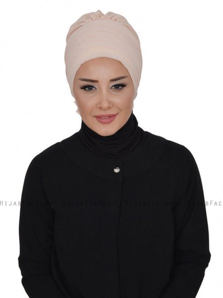 Jane Beige Chiffon Turban Ayse Turban 325908b
