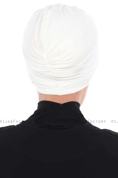 Jill - Turban En Coton Blanc Cassé - Ayse Turban