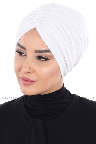 Jill - Turban En Coton Blanc - Ayse Turban