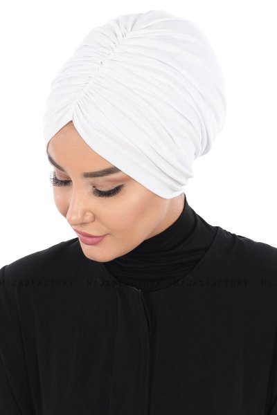 Jill - Turban En Coton Blanc - Ayse Turban