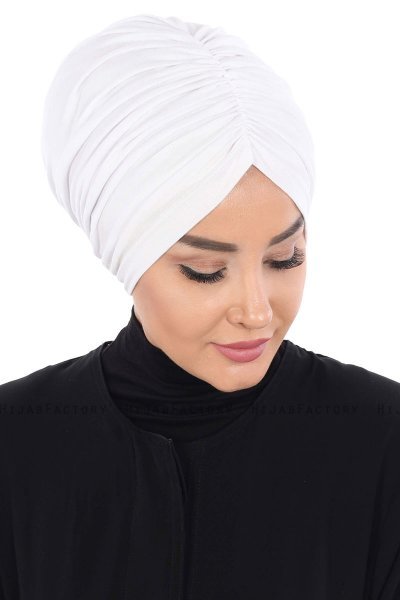 Jill - Turban En Coton Blanc - Ayse Turban