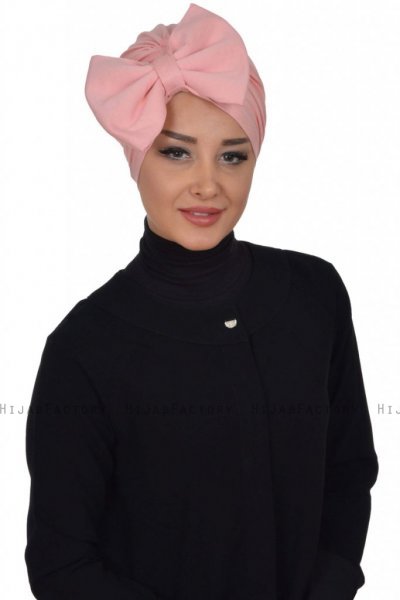 Julia - Turban En Coton Vieux Rose - Ayse Turban