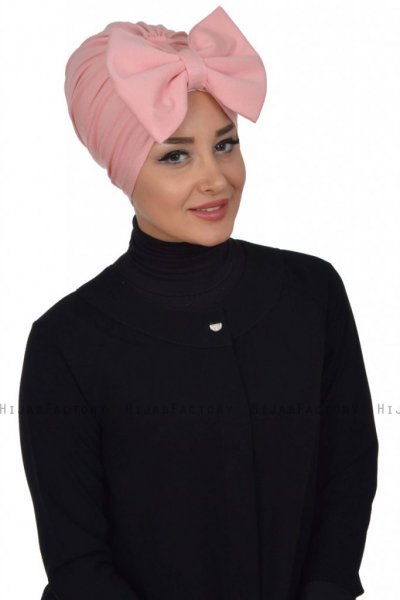 Julia - Turban En Coton Vieux Rose - Ayse Turban