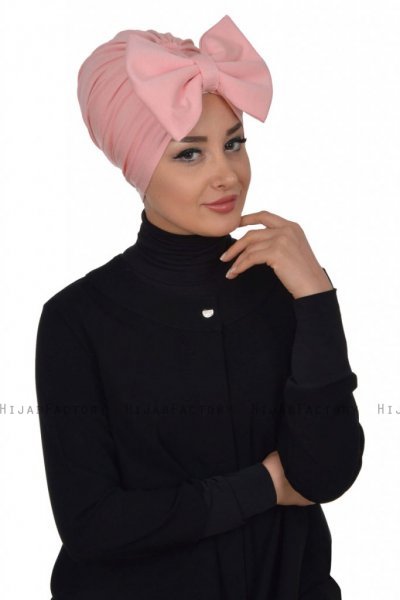 Julia - Turban En Coton Vieux Rose - Ayse Turban