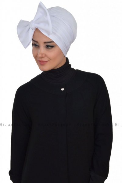 Julia - Turban En Coton Blanc - Ayse Turban