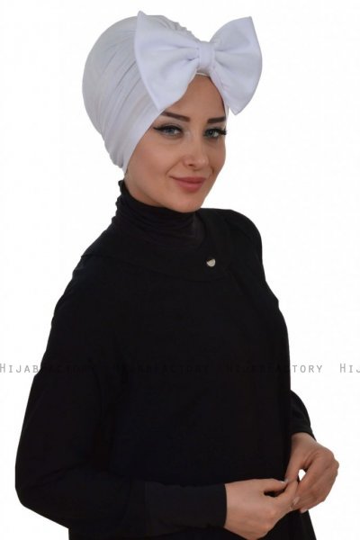 Julia - Turban En Coton Blanc - Ayse Turban