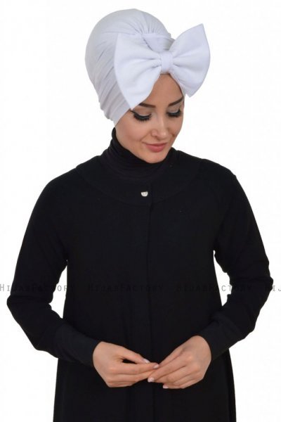 Julia - Turban En Coton Blanc - Ayse Turban