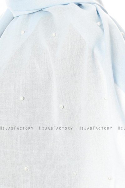 Kadri - Hijab Gris Clair Avec Des Perles - Özsoy