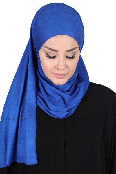 Kaisa - Hijab Coton Pratique Bleu