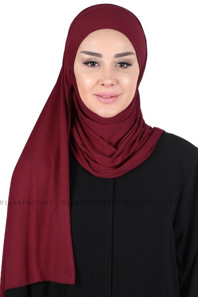 Kaisa - Hijab Coton Pratique Bordeaux
