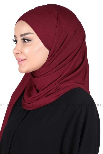 Kaisa - Hijab Coton Pratique Bordeaux