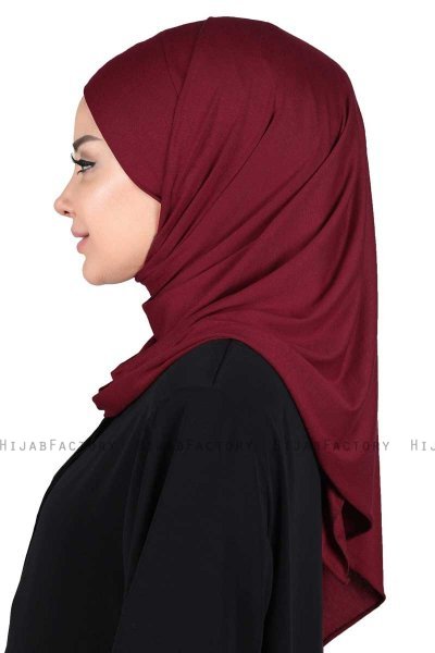 Kaisa - Hijab Coton Pratique Bordeaux