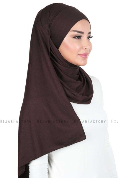 Kaisa - Hijab Coton Pratique Marron