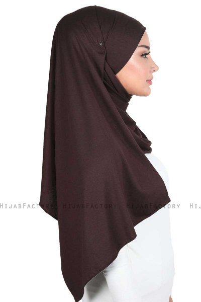 Kaisa - Hijab Coton Pratique Marron
