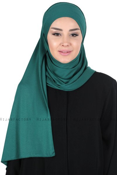 Kaisa - Hijab Coton Pratique Vert Foncé