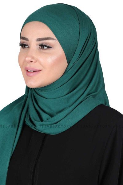 Kaisa - Hijab Coton Pratique Vert Foncé